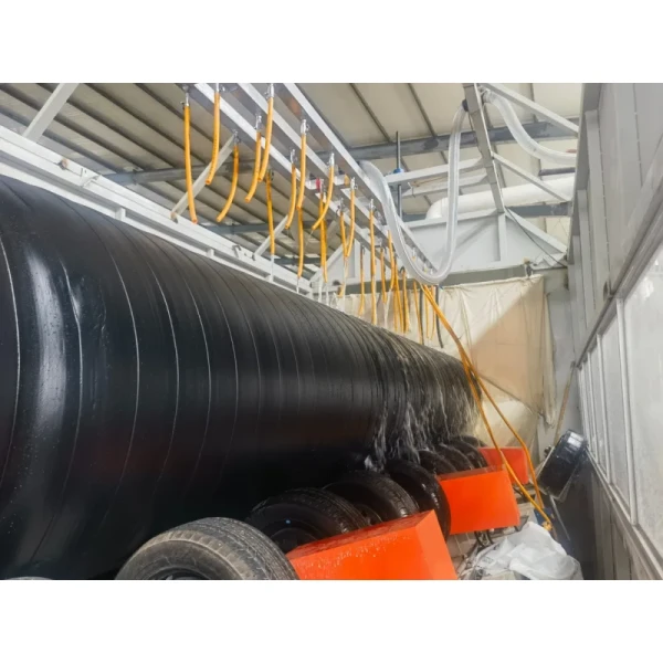 Steel Pipe Polyurethane Spray Foam Coating Insulated Steel Pipe Production Line
