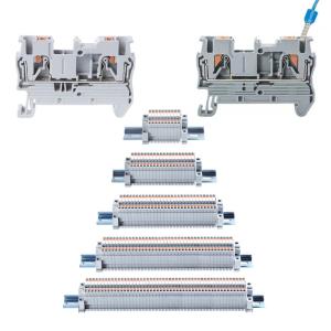China Din Rail Mounted Terminal Blocks Modular Set Screwless Spring Crimping PT 2.5 mm² Plug-in Connectors on sale