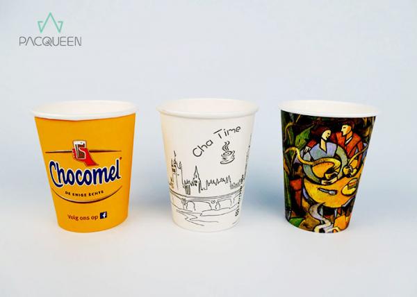Buy Food Safe Ink Printed Single Wall Coffee Cups , Personalized Paper Cups at wholesale prices