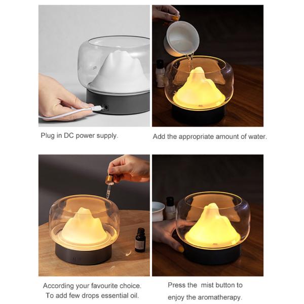 400ml BPA Free Mountain View Aroma Diffuser Humidifier