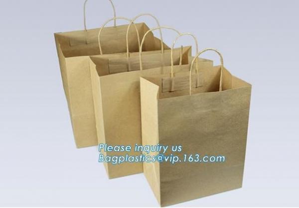 Pink paper bag Customized gold embossed Logo Gift Shopping Paper Bag With Ribbon Bow Handles Style,pink yellow, blue, pa