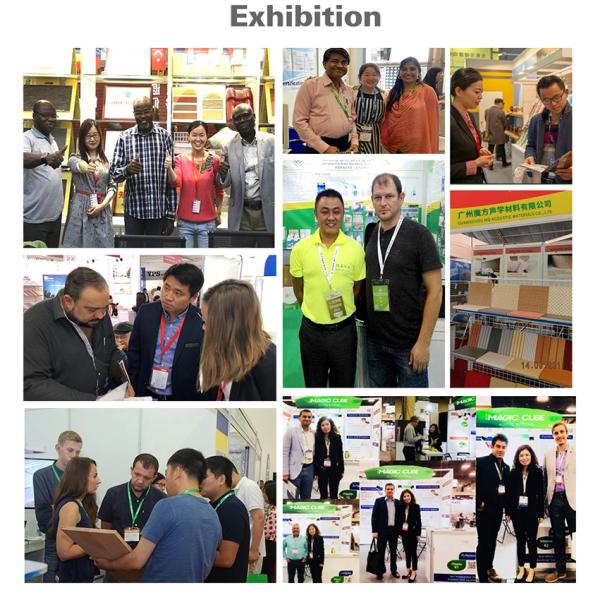 9mm/12mm Polyester Thickness Wood Slatted Wall Panel for Fireproof Cinema and Theater