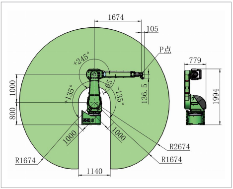 Painting Robot For Furniture Metal Hardware GR6100-2700 Payload 10kg Reach 2674mm
