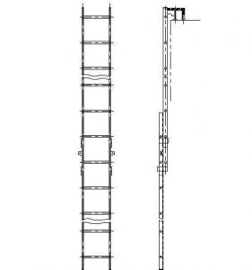 China Anti-corrosive Marine Draft Ladder , Boat Boarding Ladders Surface Oxidated on sale