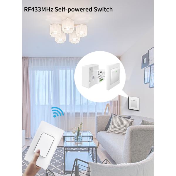 433Mhz Self Powered Wireless Switch Remote Light Switch Waterproof Wall Panel