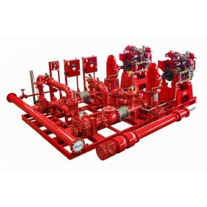 Quality Diesel Engine Driven Vertical Turbine Fire Pump Skid Mounted Package for sale