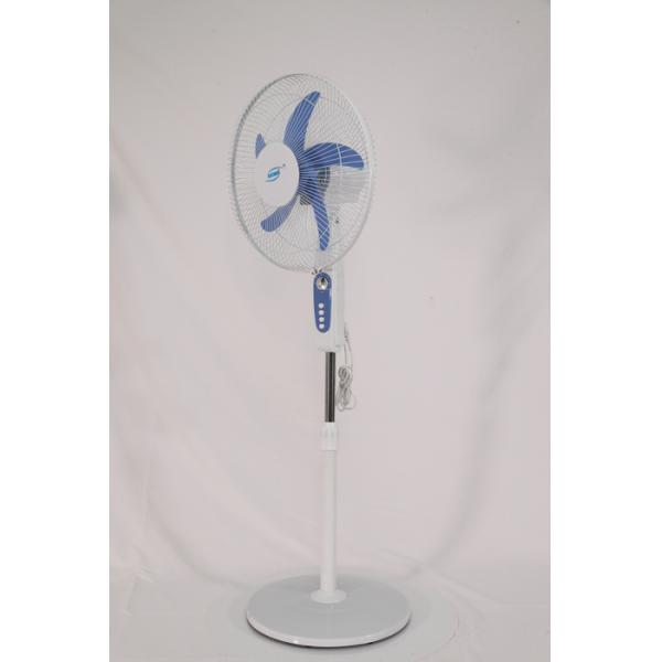 High Speed 16 Inch Solar Rechargeable Stand Fan , Solar Table Fan With Panel