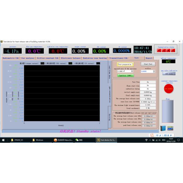 ASTM E1354 Fire Testing Equipment ISO 5660 Heat Release Rate Cone Calorimeter