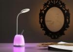 Gooseneck Led Adjustable Desk Lamp Battery Powered With Colorful Pen Holder
