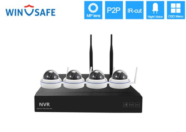 Buy 4 Channel Wireless IP Security Camera System , Internet Security Camera Systems For Home at wholesale prices