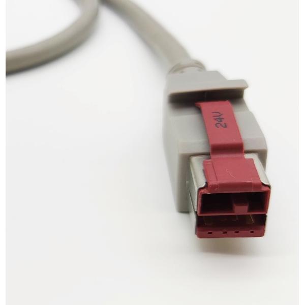 8 Pin 24V To 1X8P Printer Grey 12V Powered USB Cable Assembly