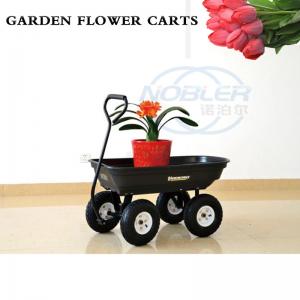 China Green Potted Garden Trolley Cart Inflatable Wheel Easy And Easy on sale