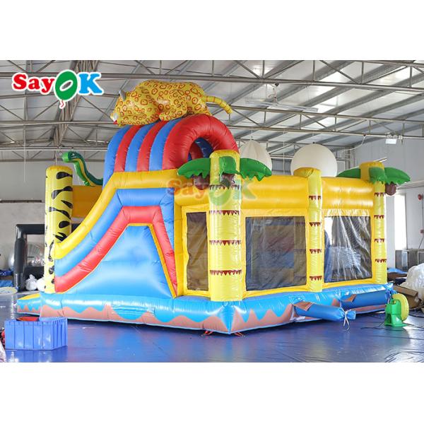 Kids Playground Zoo Forest Animal Inflatable Jumping Slide Bounce Castle Bouncy House