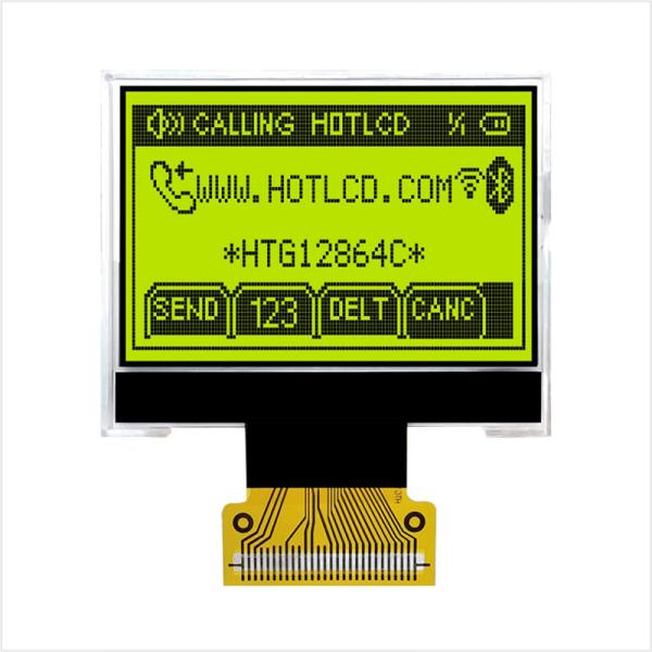 Durable 128X64 COG LCD Module Graphic ST7565R With White Side Backlight HTG12864C
