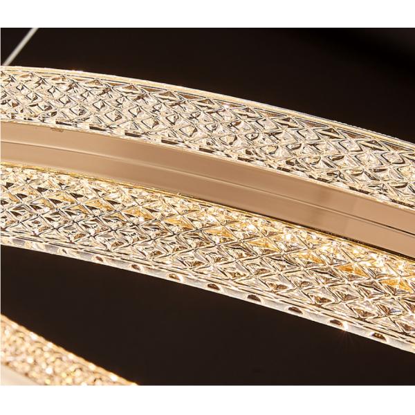 Romantic Acrylic Lampshade Modern Ring Custom Chandelier Soft And Non Glaring