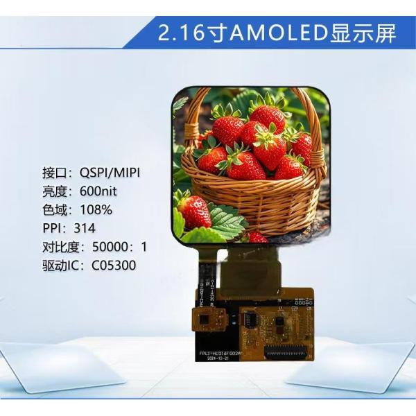 2.16 Inch AMOLED Display Panel 480RGBX480 700 C/D MIPI Interface Driving IC CO5300