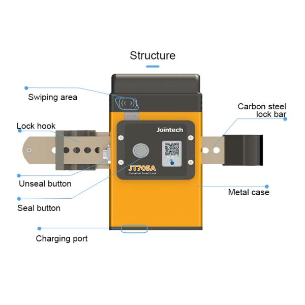 Jointech JT705A High Security GPS Electronic Seal Padlock with 50 Days Battery Life and Real-Time Location Monitoring