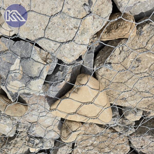 Buy Large Stock PVC Coated 2*1*1m Galvanized Gabions For Galvanized Stone Gabion Basket Flood Control at wholesale prices