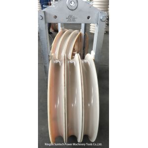 Quality Contruction Transmission Line Steel Sheave Cable Conductor Stringing Pulley Block for sale