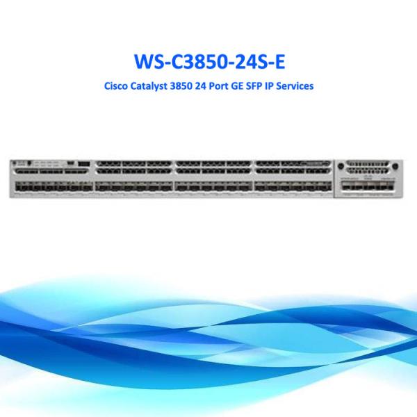 100% New Cisco Catalyst 3850 Switch 24 Port Gigabit WS-C3850-24S-E NIB Condition