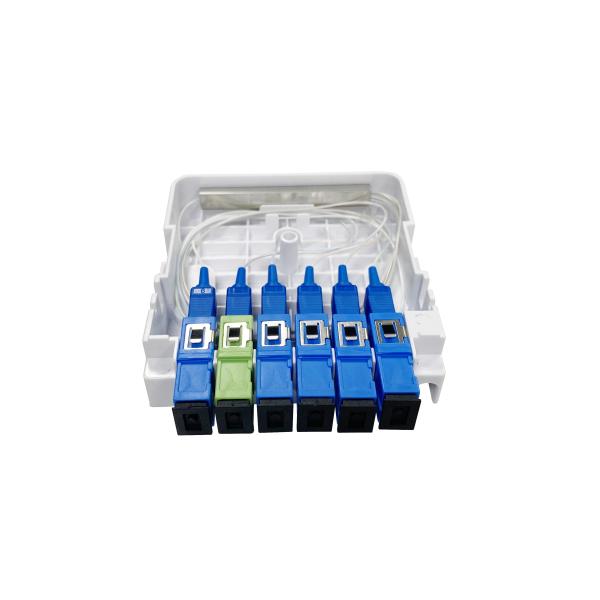 ISO Fiber Optic Termination Box Splitter Module Cassette Box 1*5 Mini PLC Splitter Box