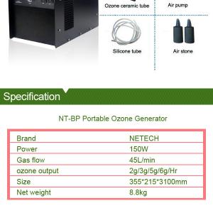 Quality Multifunction hotel o3 generator black air compressor 2m silicone tube for sale