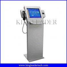 China Super slim information kiosk with chip cardreader, handset    custom kiosk design TSK8001 on sale