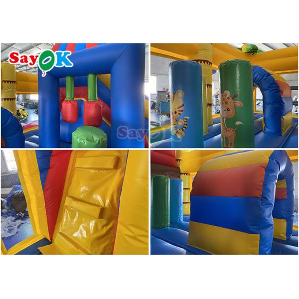 Kids Playground Zoo Forest Animal Inflatable Jumping Slide Bounce Castle Bouncy House