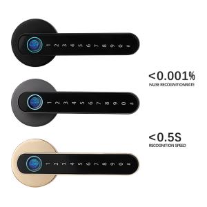 China Qleung S604L Smart Fingerprint Door Lock With Wifi Tuya App Control Keyless Password For Bedroom Tuya Home on sale
