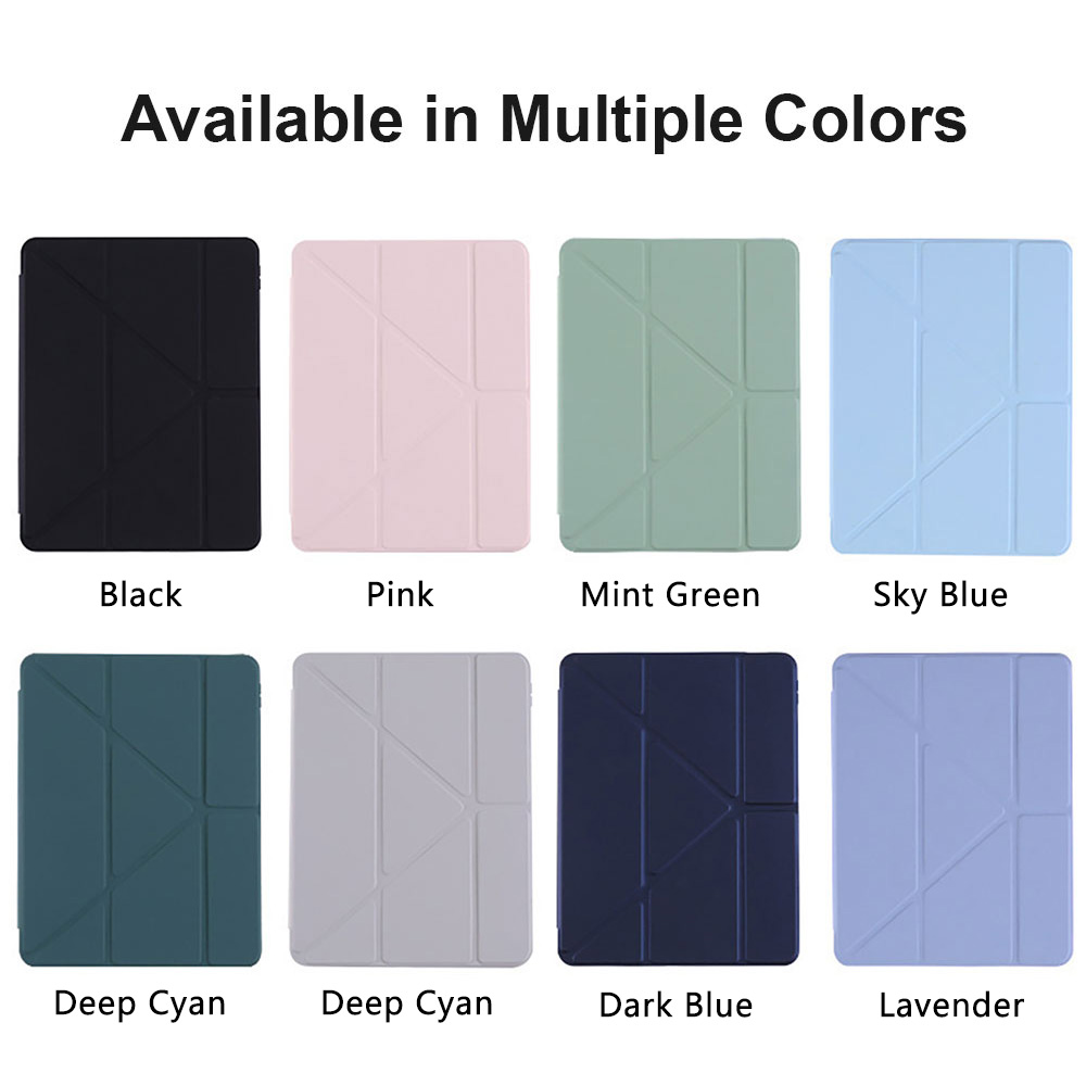 Laudtec Clear Acrylic Tablet Folio Case for iPad 11 Inch, Multi-Angle Y-Shape Stand,Built-in Pencil Slot, Custom Color & Pattern