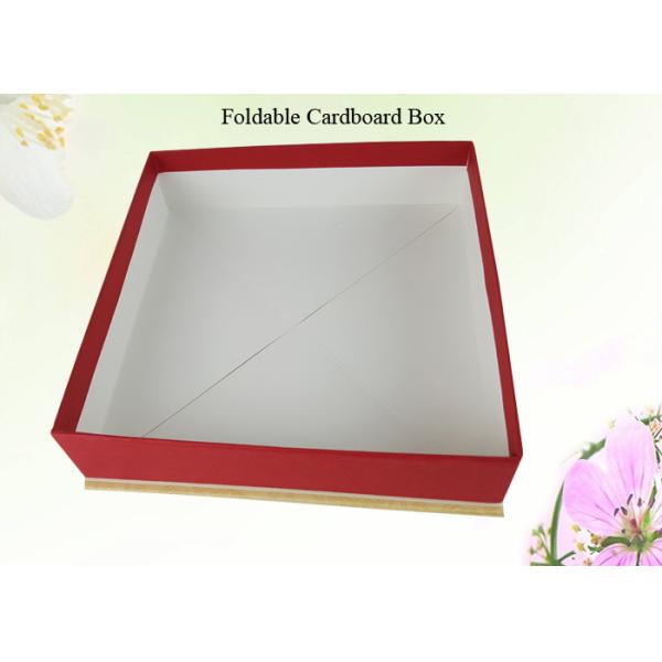 Foldable Cardboard Box Double Layers Paper Material Red Color Printed Corrugated Box Packaging