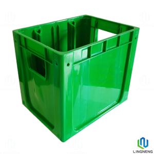 China Collapsible Stackable Storage Crates Plastic Bottle Crates Logo Customized on sale