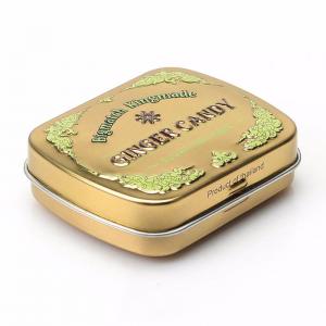 Quality Empty Mint Tin Containers for Food Cheap Embossed Metal Tin Boxes Small Gold Tins for sale