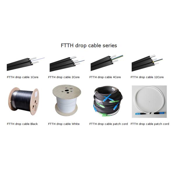 2pcs FRP Ftth LZSH Indoor Fiber Optic Cable Bow Type