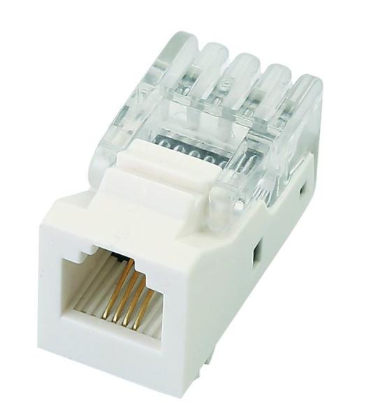 Buy White Ethernet Keystone Jack CAT3 UTP 90 RJ45 Keystone Jack For Networking at wholesale prices