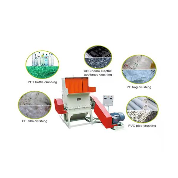 1000kg/H Waste Plastic Crusher Machine For PVC / PE / PET Plastic Recycling