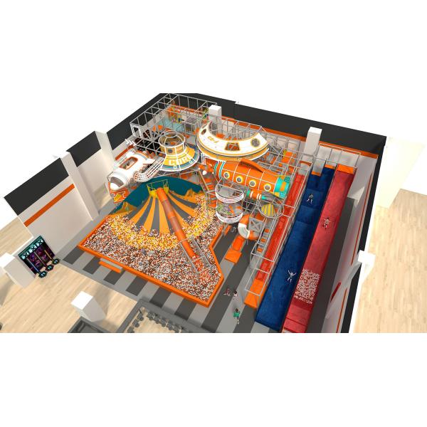 Customizable Indoor Play Structure for Kids with Slides and Ball Pits