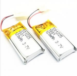 Quality Bluetooth Headset 3.7v 120mah Lipo 501225 Li Polymer Battery With Wire for sale