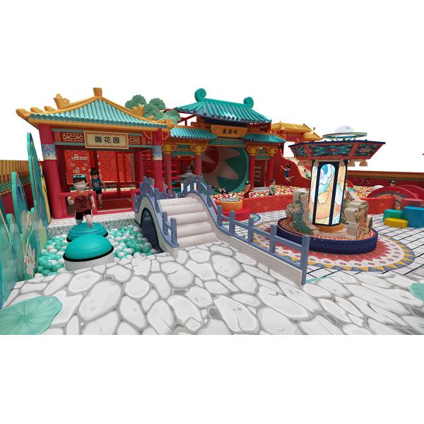 Jungle Theme Indoor Playground for Kids 2-12 Years with Slides and Ball Pit