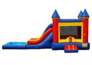 Quality Commercial Inflatable Bounce House Combo / Bounce House Wet Or Dry Combo for sale