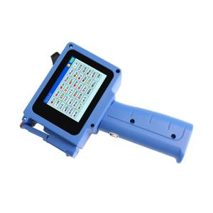 Quality Blue 2.8 Inch Screen Smart Handheld Small Inkjet Machine Half Inch Food Packaging Production Date Coding Machine for sale