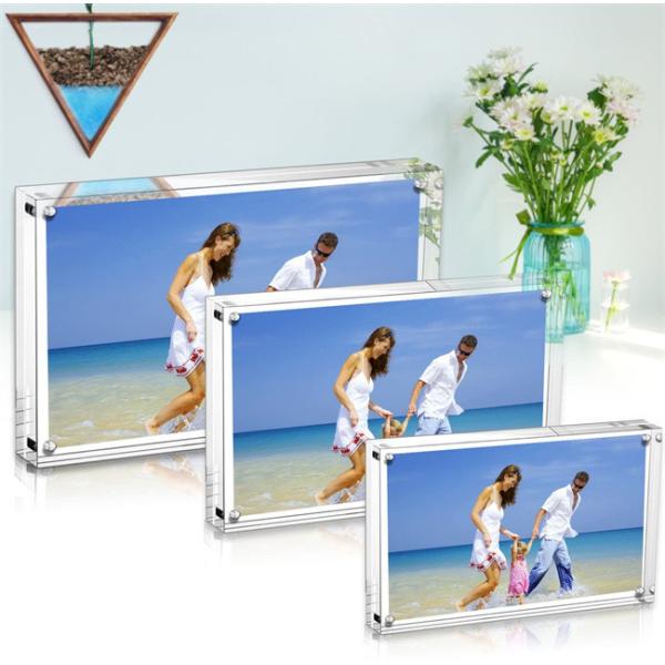 Clear Perspex 4x6'' Acrylic Magnetic Picture Frame