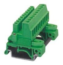 China Din Rail Plug-in Terminal Block  with screw fix flange Header Pin 06 poles pitch:5.08mm / 0.2 in on sale