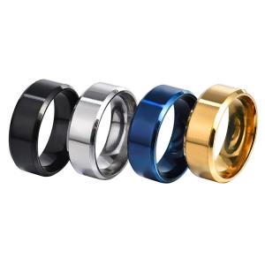 Quality 4 Colors 316L Stainless Steel Ring Powder Coating Stainless Ring For Men for sale