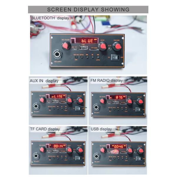 2x10W 3.7V True Stereo Bt Trolley Stereo Motherboard MP3 Decoder Amplifier Board with Microphone Function