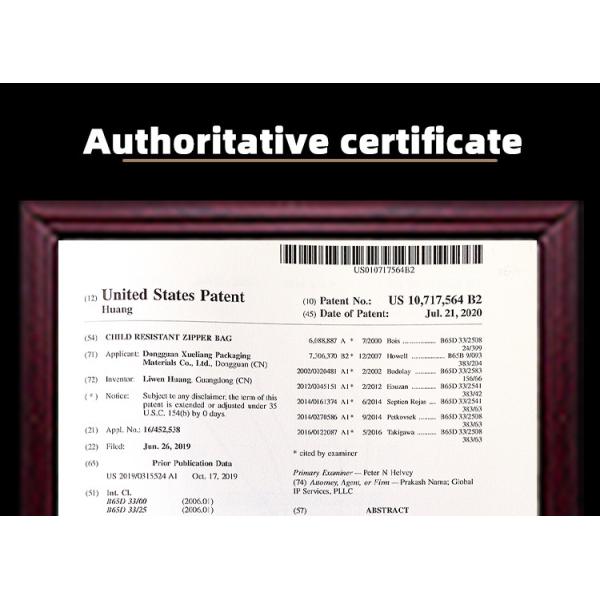 Certified Child Resistant Bags Multi-Layer Composite Packaging with Tamper-Proof Seal Custom Sizes Thickness Printing CPSC ISO for Pharma