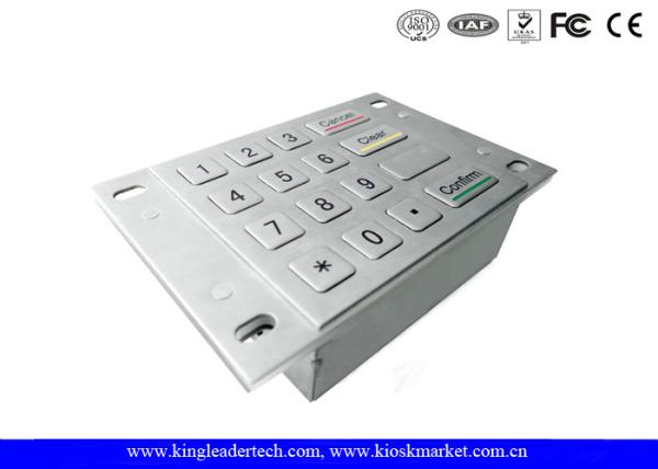 Buy Dust Proof Usb Numeric Keypad , Metal Keypad With 4x4 Matrix and Flush Keys at wholesale prices