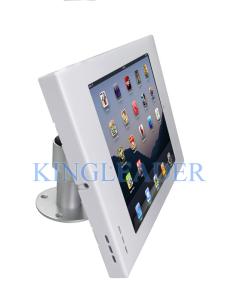 Quality 400mm Pole Height Adjustable iPad Kiosk Enclosure With Push - Latch Lock In 360 Degree Rotation for sale