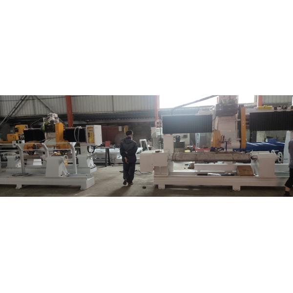 PLC CNC Stone Profiling Machine For Balusters Railings Balls Vases