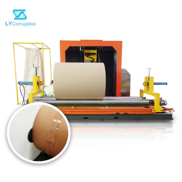 PLC Cardboard Box Cutting Machine , 60Hz Roll Paper Slitting Machine